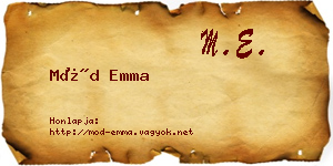 Mód Emma névjegykártya